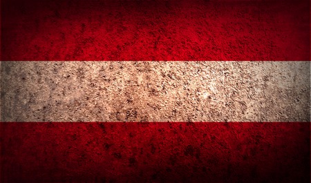 Flag of Austria with old texture. Vector illustrationのイラスト素材