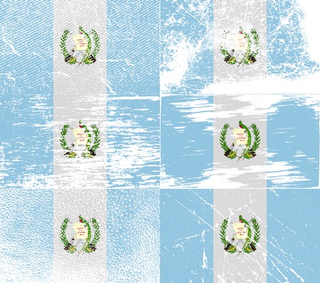 Flag of Guatemala with old texture. Vector illustrationのイラスト素材