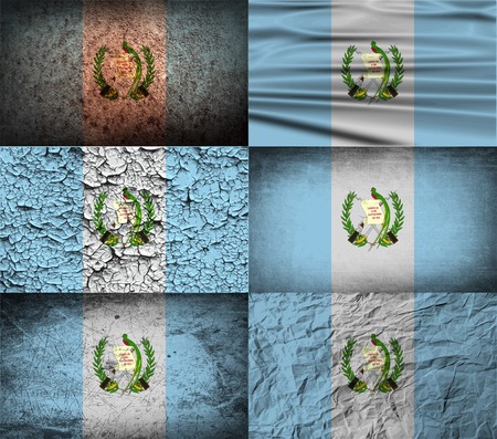 Flag of Guatemala with old texture. Vector illustrationのイラスト素材