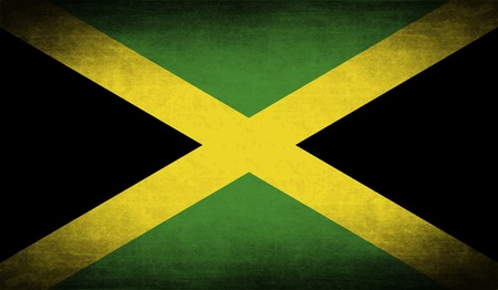 Flag of Jamaica with old texture.  illustrationの写真素材