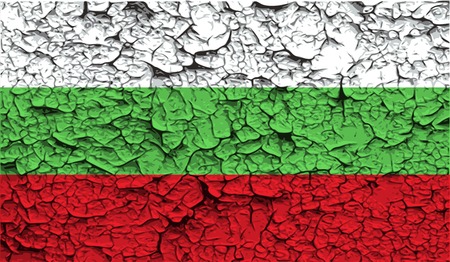 Flag of Bulgaria with old texture.  illustrationの写真素材