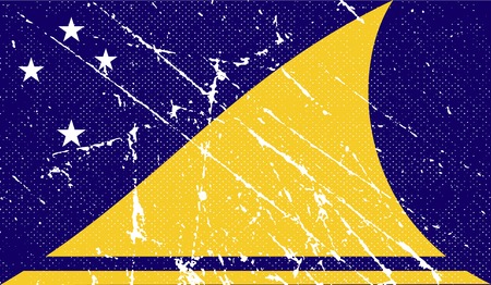 Flag of Tokelau with old texture.  illustrationの写真素材