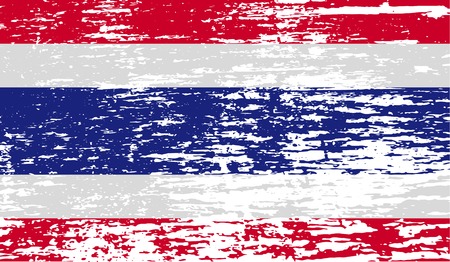 Flag of Thailand with old texture.  illustrationの写真素材