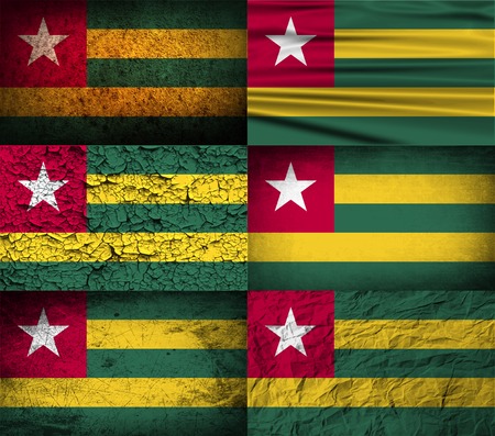 Flag of Togo with old texture.  illustrationの写真素材