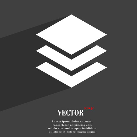 Layers  icon symbol Flat modern web design with long shadow and space for your text. Vector illustrationのイラスト素材