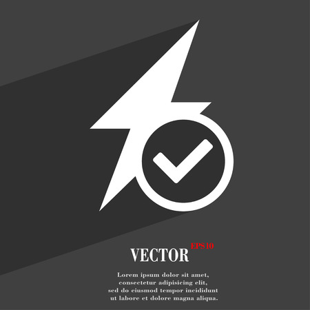 Photo flash  icon symbol Flat modern web design with long shadow and space for your text. Vector illustrationのイラスト素材
