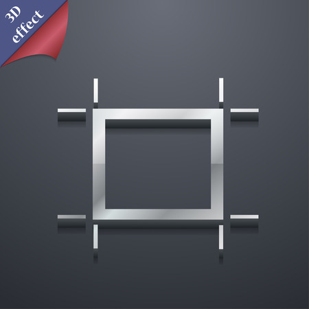 Crops and Registration Marks  icon symbol. 3D style. Trendy, modern design with space for your text Vector illustrationのイラスト素材