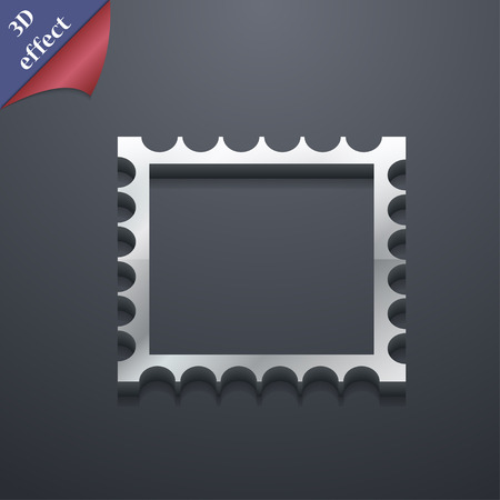 Photo frame template  icon symbol. 3D style. Trendy, modern design with space for your text Vector illustrationのイラスト素材