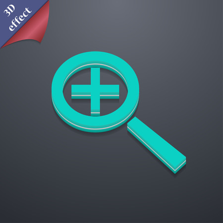 Magnifier glass, Zoom tool  icon symbol. 3D style. Trendy, modern design with space for your text Vector illustrationのイラスト素材
