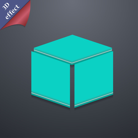 3d cube  icon symbol. 3D style. Trendy, modern design with space for your text Vector illustrationのイラスト素材
