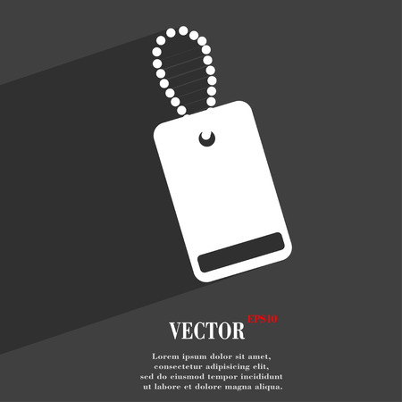 army chains  icon symbol Flat modern web design with long shadow and space for your text. Vector illustrationのイラスト素材