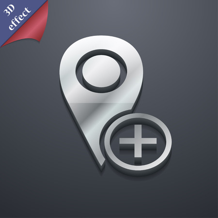 Map pointer  icon symbol. 3D style. Trendy, modern design with space for your text Vector illustrationのイラスト素材