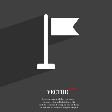 flag  icon symbol Flat modern web design with long shadow and space for your text. Vector illustrationのイラスト素材
