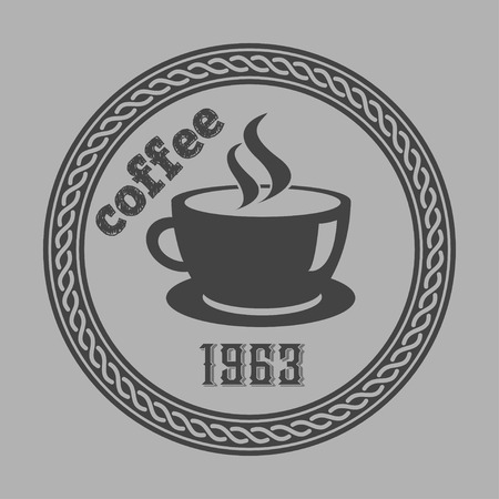 Vintage coffee themed monochrome labels. Vector illustrationのイラスト素材