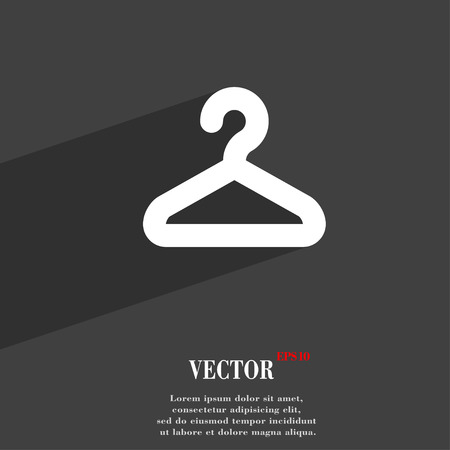 Hanger  icon symbol Flat modern web design with long shadow and space for your text. Vector illustrationのイラスト素材