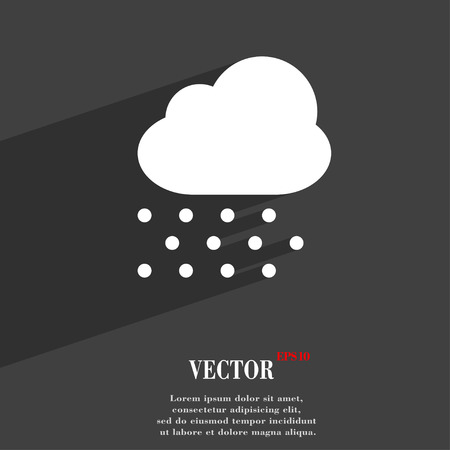 snowing  icon symbol Flat modern web design with long shadow and space for your text. Vector illustrationのイラスト素材
