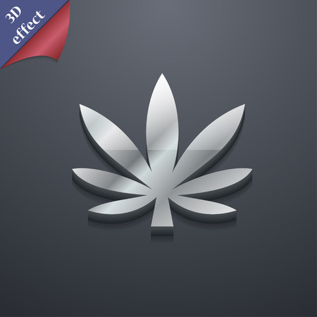 Cannabis leaf  icon symbol. 3D style. Trendy, modern design with space for your text Vector illustrationのイラスト素材