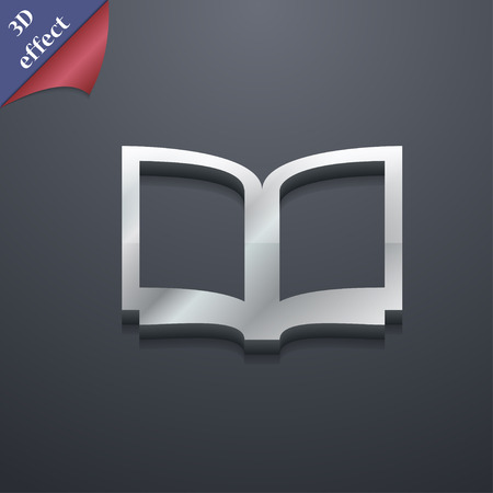 Open book  icon symbol. 3D style. Trendy, modern design with space for your text Vector illustrationのイラスト素材