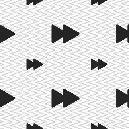 rewind icon sign. Seamless pattern with geometric texture. Vector illustrationのイラスト素材