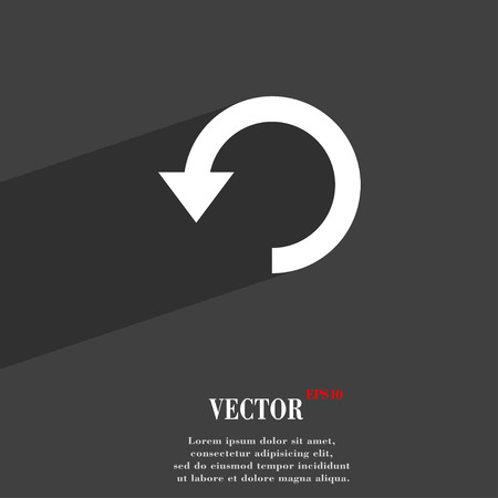Upgrade, arrow, update  icon symbol Flat modern web design with long shadow and space for your text. Vector illustrationのイラスト素材