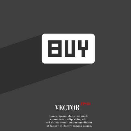 Buy, Online buying dollar usd   icon symbol Flat modern web design with long shadow and space for your text. Vector illustrationのイラスト素材