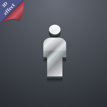Human, Man Person, Male toilet  icon symbol. 3D style. Trendy, modern design with space for your text Vector illustrationのイラスト素材