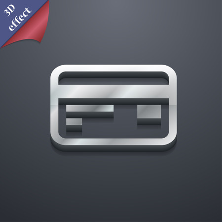 Credit, debit card  icon symbol. 3D style. Trendy, modern design with space for your text Vector illustrationのイラスト素材