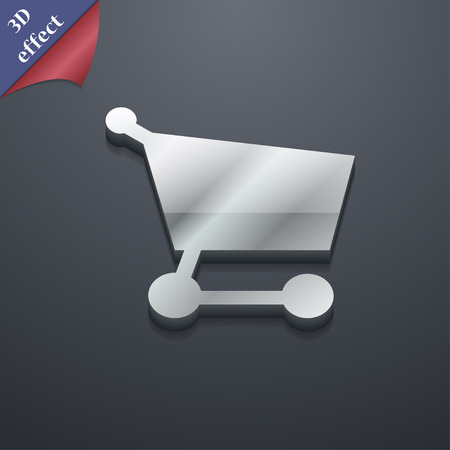 Shopping basket  icon symbol. 3D style. Trendy, modern design with space for your text Vector illustrationの写真素材