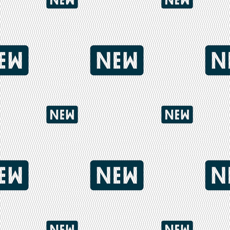 New icon sign. Seamless pattern with geometric texture. Vector illustrationのイラスト素材