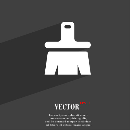 Paint brush, Artist  icon symbol Flat modern web design with long shadow and space for your text. Vector illustrationのイラスト素材