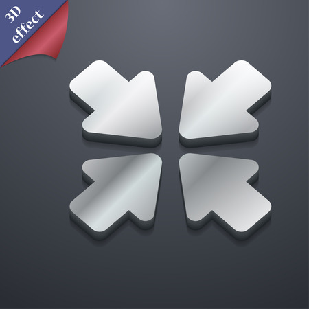 turn to full screen  icon symbol. 3D style. Trendy, modern design with space for your text Vector illustrationのイラスト素材
