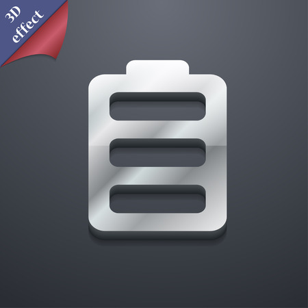 Battery fully charged  icon symbol. 3D style. Trendy, modern design with space for your text Vector illustrationのイラスト素材