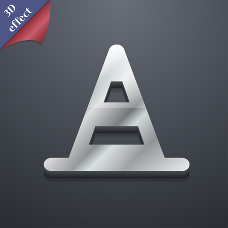 road cone  icon symbol. 3D style. Trendy, modern design with space for your text Vector illustrationのイラスト素材
