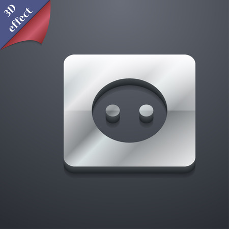 Electric plug, Power energy  icon symbol. 3D style. Trendy, modern design with space for your text Vector illustrationのイラスト素材