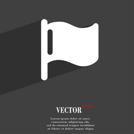 flag  icon symbol Flat modern web design with long shadow and space for your text. Vector illustrationのイラスト素材
