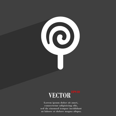 candy  icon symbol Flat modern web design with long shadow and space for your text. Vector illustrationのイラスト素材