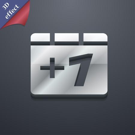 Plus one, Add one  icon symbol. 3D style. Trendy, modern design with space for your text Vector illustrationのイラスト素材