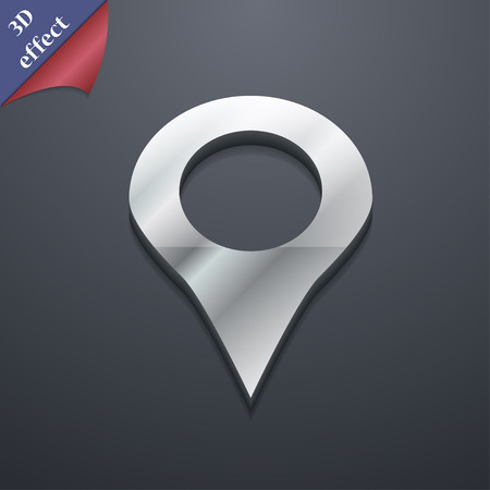 Map pointer, GPS location  icon symbol. 3D style. Trendy, modern design with space for your text Vector illustrationのイラスト素材