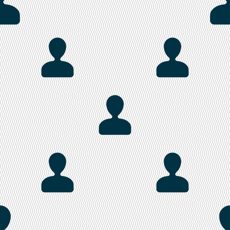 male silhouette icon sign. Seamless pattern with geometric texture. Vector illustrationのイラスト素材