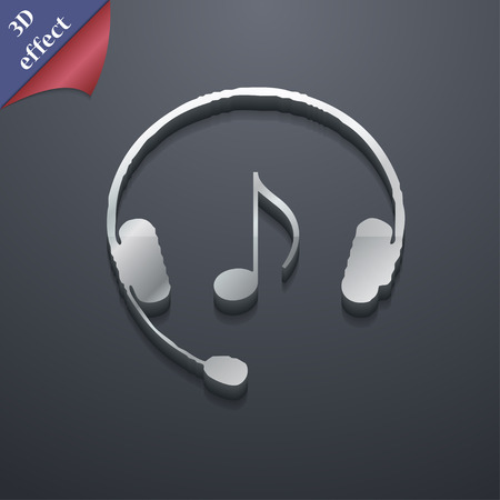 headsets icon symbol. 3D style. Trendy, modern design with space for your text Vector illustrationのイラスト素材