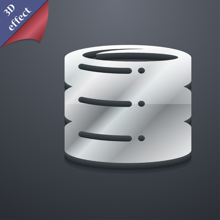 hard drive date base icon symbol. 3D style. Trendy, modern design with space for your text Vector illustrationのイラスト素材