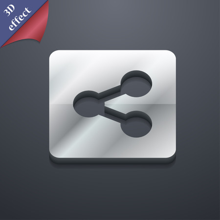 Share  icon symbol. 3D style. Trendy, modern design with space for your text Vector illustrationのイラスト素材