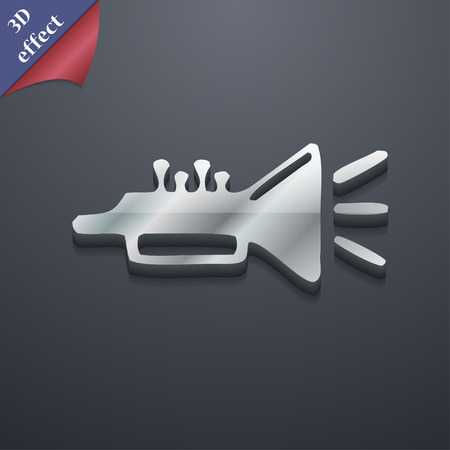 trumpet, brass instrument icon symbol. 3D style. Trendy, modern design with space for your text Vector illustrationのイラスト素材