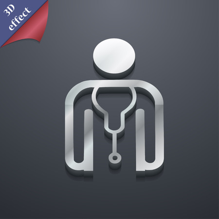 doctor icon symbol. 3D style. Trendy, modern design with space for your text Vector illustrationのイラスト素材