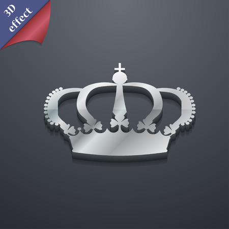 Crown icon symbol. 3D style. Trendy, modern design with space for your text Vector illustrationのイラスト素材