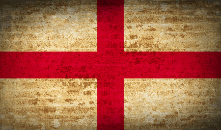 Flags of England with dirty paper texture. Vector illustrationのイラスト素材