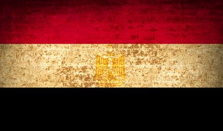 Flags of Egypt with dirty paper texture.  illustration. Raster copyの写真素材