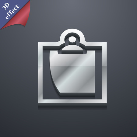 sheet of paper icon symbol. 3D style. Trendy, modern design with space for your text Vector illustrationのイラスト素材