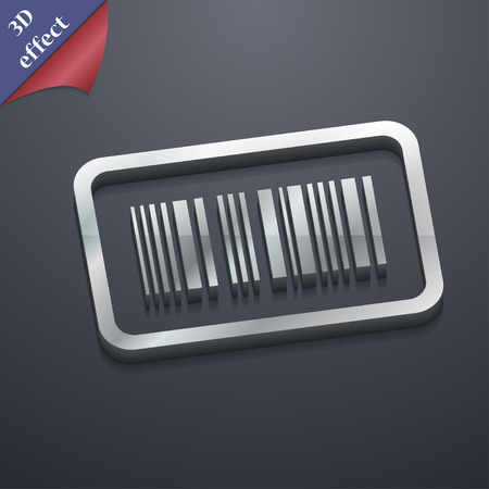 Barcode icon symbol. 3D style. Trendy, modern design with space for your text Vector illustrationのイラスト素材