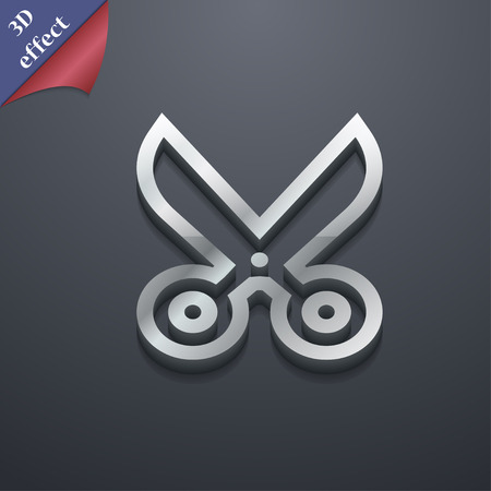 scissors icon symbol. 3D style. Trendy, modern design with space for your text Vector illustrationのイラスト素材